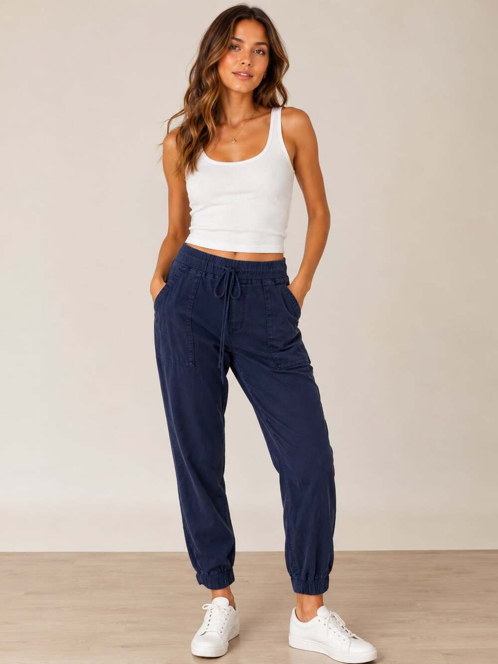 Cloth & Stone Navy Drawstring Utility Joggers